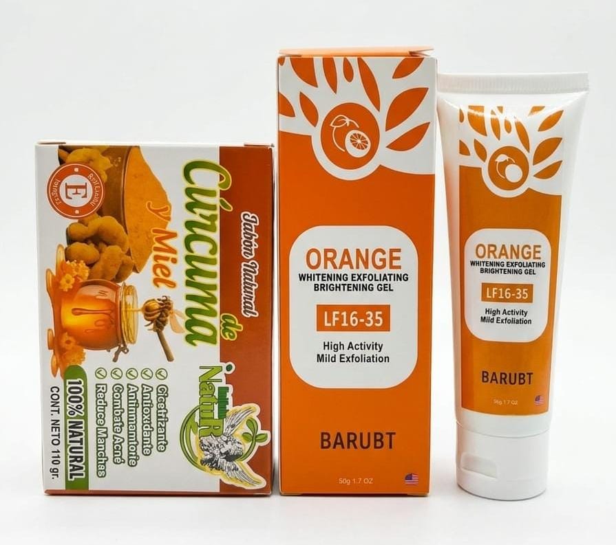 GEL EXFOLIANTE ORANGE + JABÓN CURCUMA