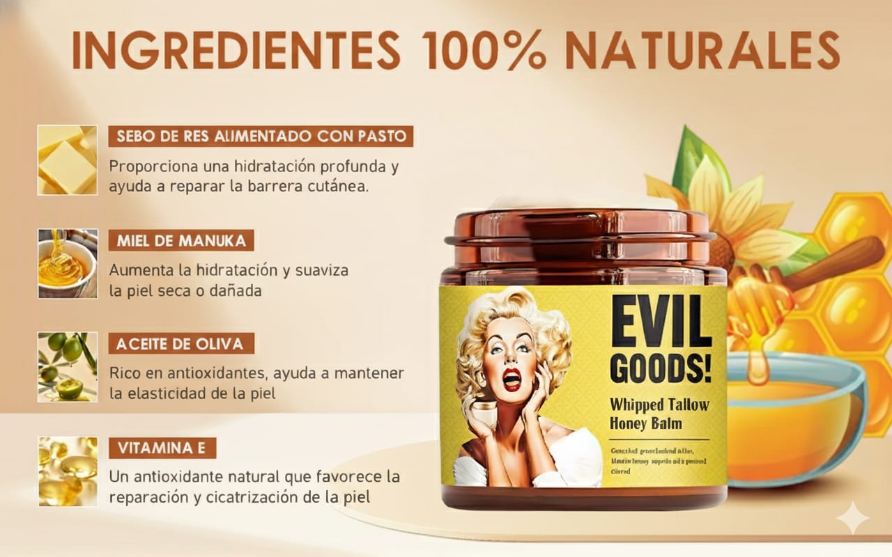 BALSAMO FACIAL DE RES Y MIEL - EVIL GOODS